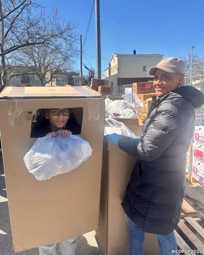 All smiles at yesterday’s pantry.