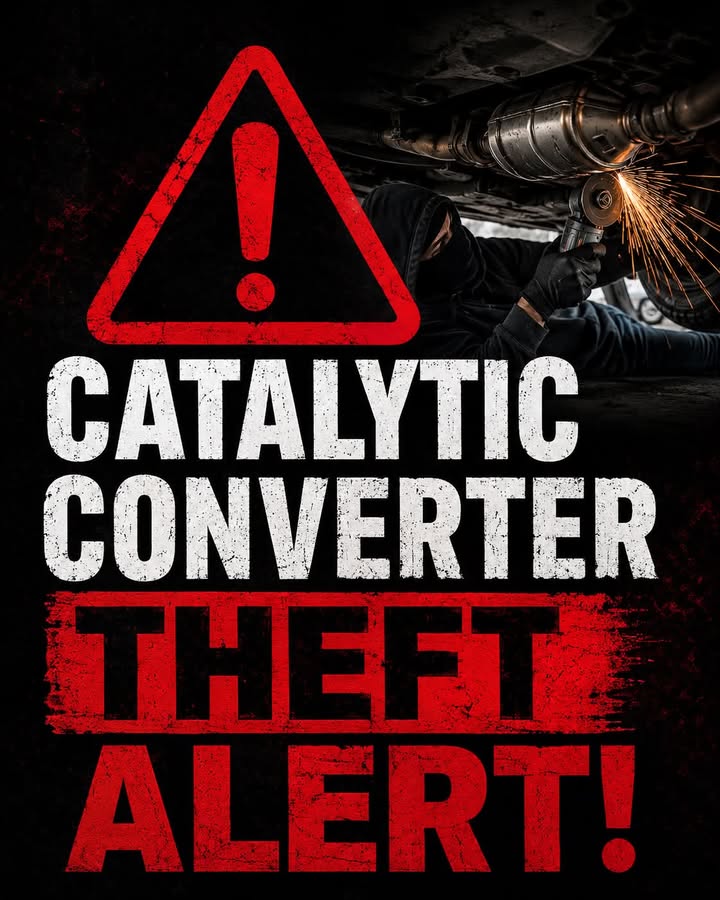 ⚠️ COMMUNITY ALERT: CATALYTIC CONVERTER THEFTS We are aware of several catalytic converter thefts that oc…
