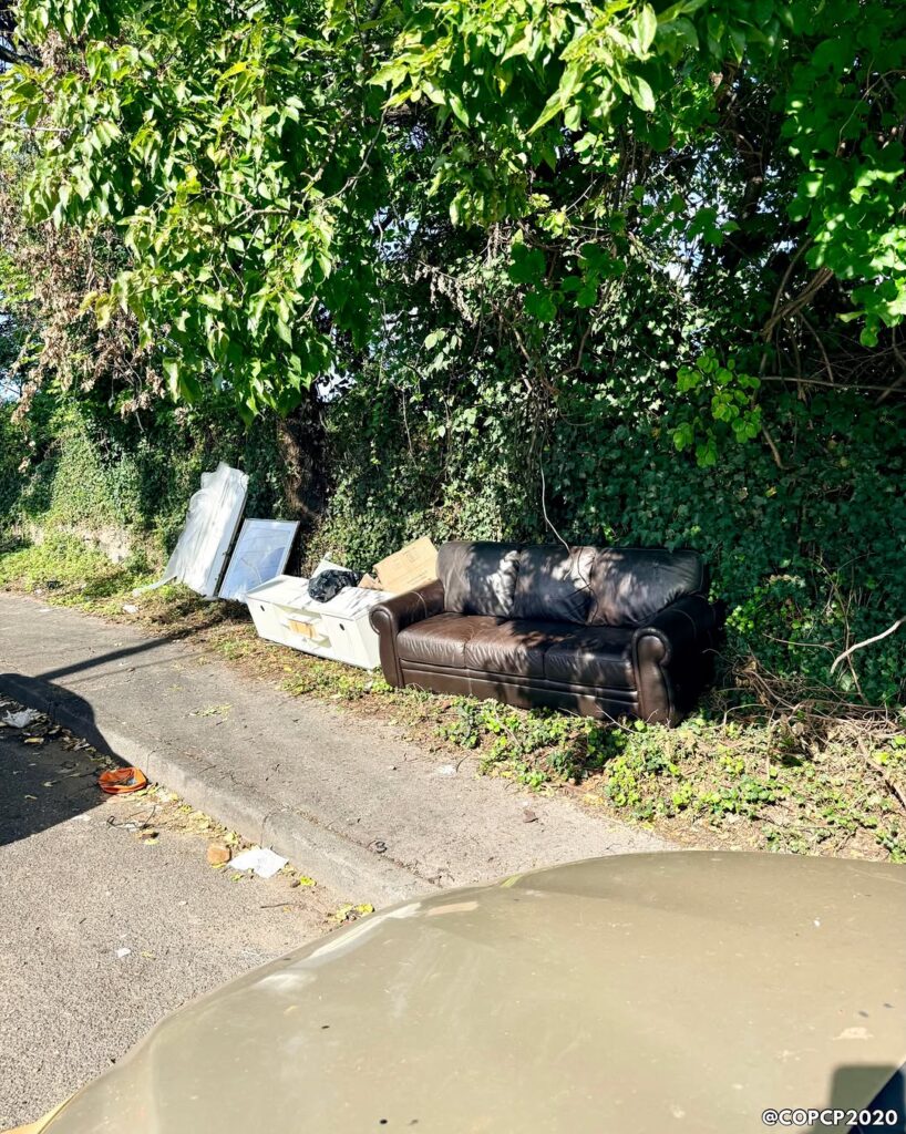 Twice last week, we reported illegally dumped items on 80th Street near the cemetery through 311.
